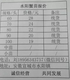 1月9日市場動態 母蟹價格走低，新增蟹苗供應詳情